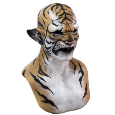 Imagem de Máscara de cosplay Sheres Khans Beasts Tigers Halloween Latex - yiweis