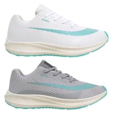 Imagem de Kit 2 Pares Tênis Speed Unissex Moda Fitness Treino Academia Caminhada Corrida-Unissex