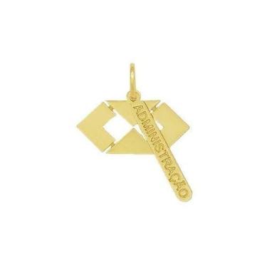 Imagem de Pingente Profissão Administração E Placa Escrita - Brilhante Folheados