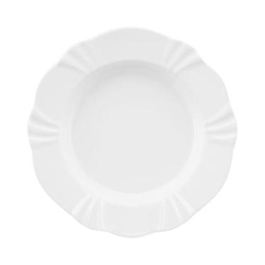 Imagem de Prato Fundo De Porcelana 24Cm Soleil White Branco Oxford