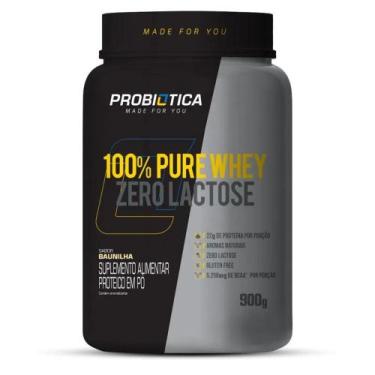 Imagem de Whey Protein 100 Pure Zero Lactose 900G - Baunilha - Probiótica
