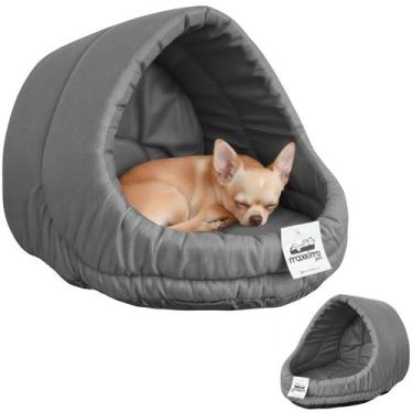 Imagem de Cama Iglu Suede Luxo Caes Gato Lavavel Caminha Cinza P - Maxximo Pet