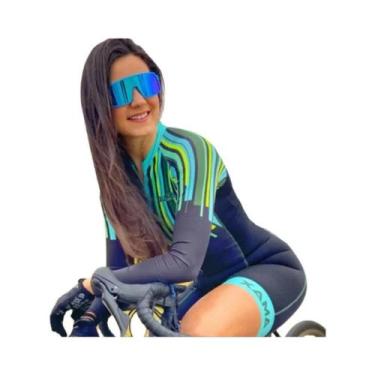 Imagem de Conjunto De Ciclismo Feminino De Manga Longa Com Design De Macaco Para