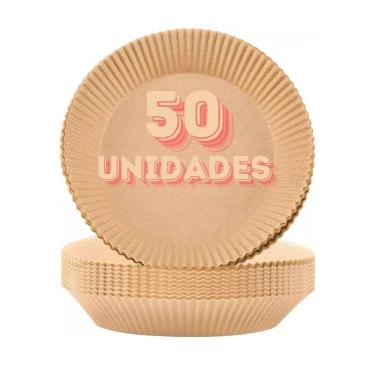 Imagem de Kit 50 Forros De Papel Descartável Para Airfryer 3l A 5l