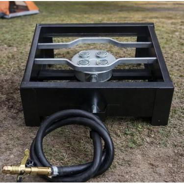 Imagem de Mini Fogão 1 Boca Alta Pressão A Gás Portátil Camping Acampamento Cami