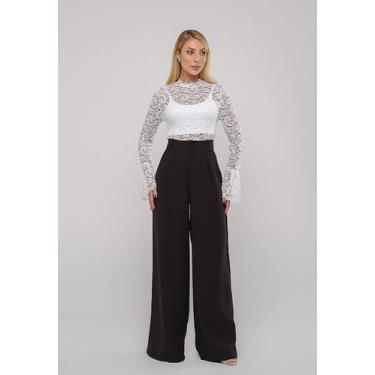 Imagem de Calça Alfaiataria Wide Leg Preto Salvatore, P