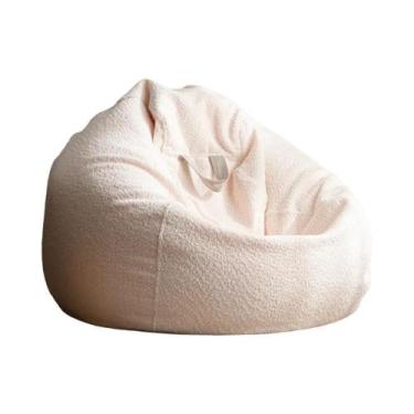 Imagem de Capa De Puff Em Veludo Chenille Grosso E Macio Sem Enchimento, Cadeira