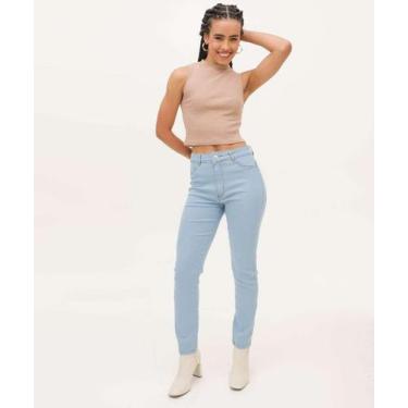 Imagem de Calça Jeans Feminina Cigarrete Cintura Alta-39036 - AKIYOSHI, Jeans az