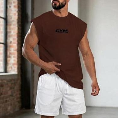 Imagem de Regata Oversized Cavada Over Regata Masculina GYM 100 Algodão Estilo Machão Academia-Unissex