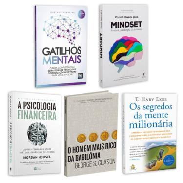 Imagem de Kit 5livros Gatilhos Mentais, Psicologia Financeira,Homem Mais Rico da