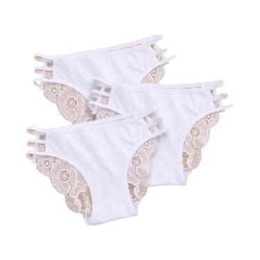 Imagem de Conjunto De Calcinhas Sexy De Renda Floral Para Mulheres, Cintura Baix