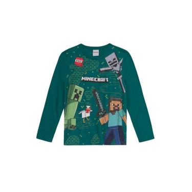 Imagem de Camiseta infantil menino Minecraft Brandili