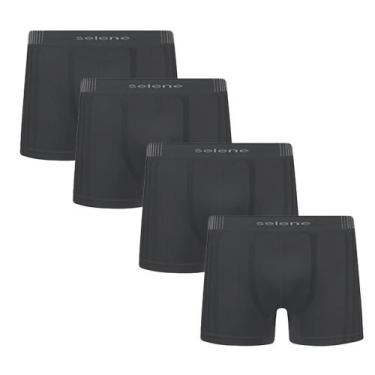 Imagem de Kit Com 4 Cuecas Plus Size Tamanhos Grandes Modelo Sem Costura - Selen
