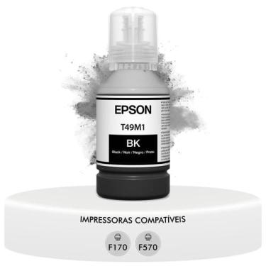 Imagem de Refil Garrafa de Tinta Epson T49m T49M120 Preta Original Sublimatica C