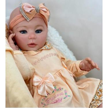 Imagem de Bebê Reborn Menina Realista Ana Dolls 50cm , Corpo Vinil Silicone Pode