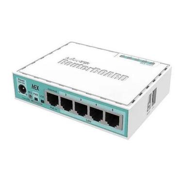 Imagem de Roteador MikroTik hEX RB750Gr3 5 Portas Gigabit CPU Dual-Core 880MHz