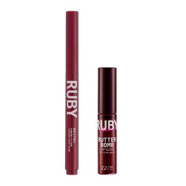 Imagem de Butter Bomb Gloss Savage + Lapiseira Labial Volume Big & Full Red Wine