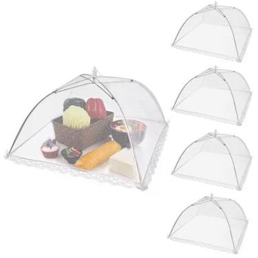 Imagem de Kit 5 Tela Protetora de Alimentos Bolo Frutas Comida Mosquiteiro Contr