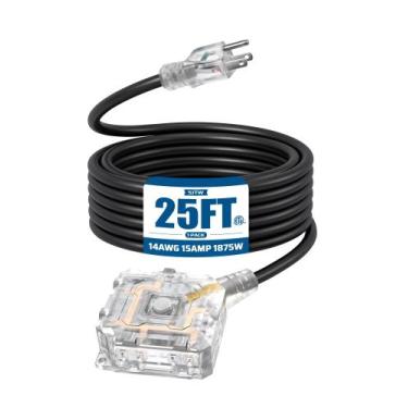 Imagem de Cabo de extensão externo DEWENWILS 25FT 6-Outlet 15A/125V/1875W