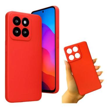 Imagem de Capa Case Silicone Aveludado Vermelho Para Moto Edge 60 Pro - LXL