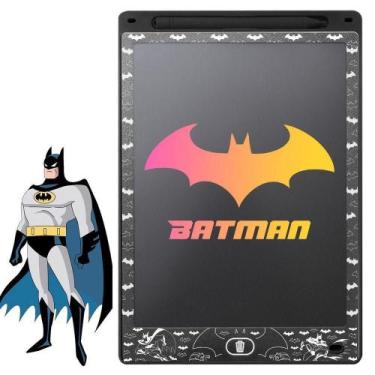 Imagem de Lousa Mágica Led Batman Preto Infantil Tablet Lcd + Caneta Original Me