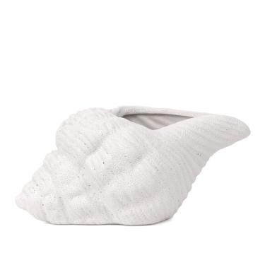 Imagem de Escultura Decorativa Concha em Cerâmica Branca 27,5cm 22478 Mart