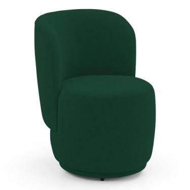 Imagem de Poltrona Orgânica Decorativa Living Molly Bouclê Verde - Desk Design