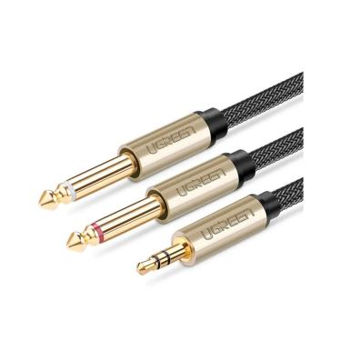 Imagem de Cabo De áudio Ugreen P2 Trs Para 2x P10 6,35mm De 1m - Av126