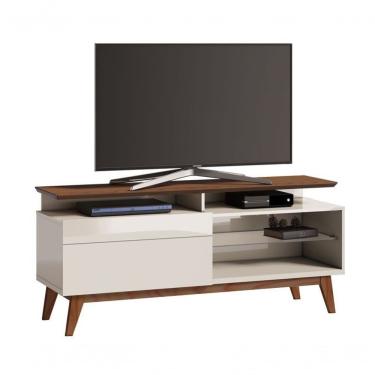 Imagem de Rack Classic +1g 1.4 Off White Com Freijó - Imcal Móveis