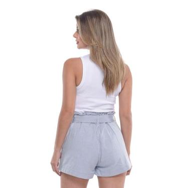Imagem de Shorts Social Feminino Cintura Alta Clochard Alfaiataria - Black Jeans