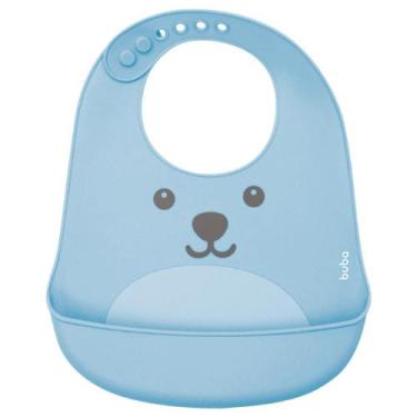 Imagem de Babador Bebê Pega Migalhas Silicone Cata Migalhas Buba, Azul