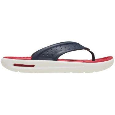 Imagem de Chinelo masculino clog.crocs inmotion flip 211101, Azul, Vermelho, 40