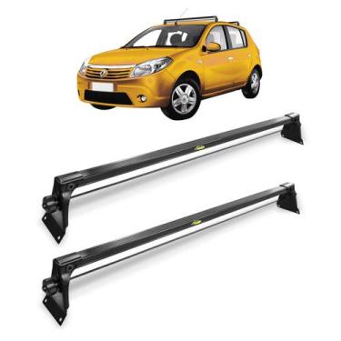 Imagem de Rack de Teto Renault Sandero 2014 A 2022 em Aço Preto com Fixação Late