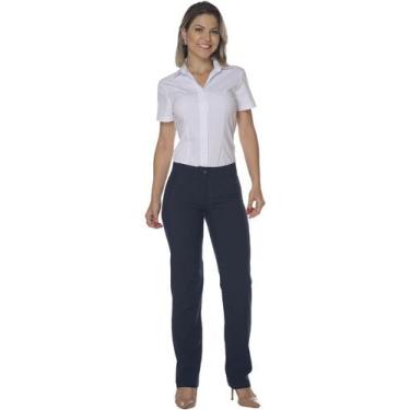 Imagem de Calça social feminina - Demorgan Uniformes, Marinho, 34