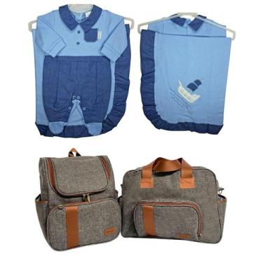 Imagem de kit elena chumbo mais saida de maternidade - Bolsas Boni