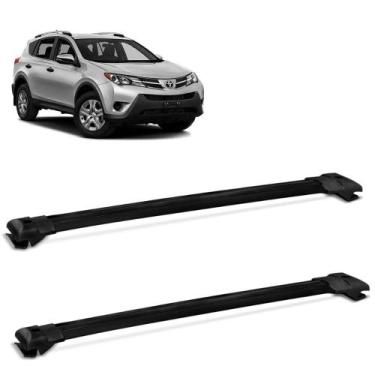 Imagem de Rack Travessa de Teto Toyota RAV4 2013 a 2016 Preto em Alumínio - Proj