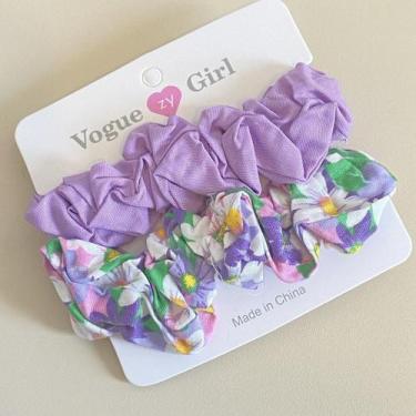 Imagem de Kit com 2 Elásticos Scrunchie para Cabelo Colorido - Pistache Acessóri