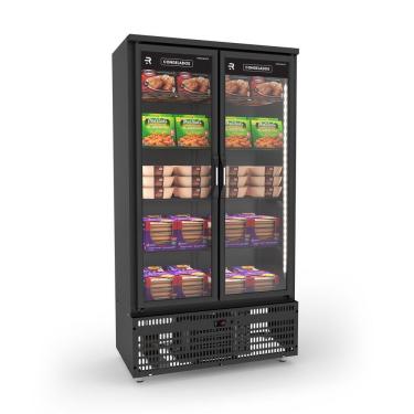 Imagem de Auto Serviço para Congelados Expositor Vertical Refrimate ASVCG2PPP 638L 2 Portas Preto 220V