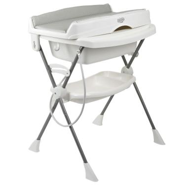 Imagem de Banheira de Bebê Splash+ com Suporte e Trocador 10L Cinza com Assento Redutor e Bandeja Burigotto