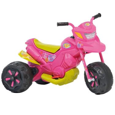 Imagem de Moto Elétrica Infantil Xt3 6V com Marcha Frente e Ré Rosa Brinquedos Bandeirante