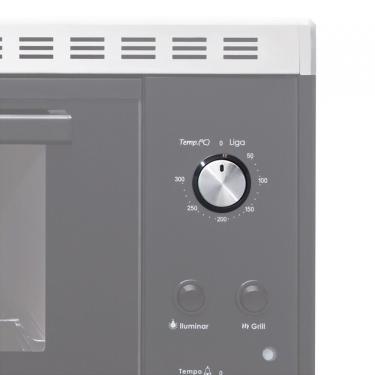Imagem de Botão Giratório Retrátil Fogatti para Forno de Embutir Compatível com Timer e Termostato Bivolt Prata