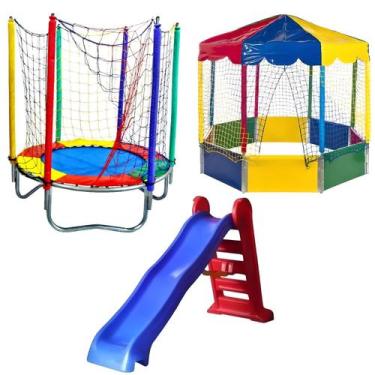 Imagem de Pula Pula Trampolim Cama Elástica 1,40m Piscina de Bolinhas Oitavada 2