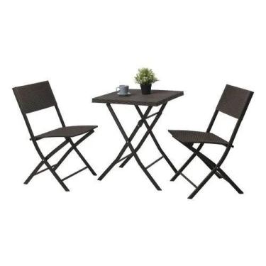 Imagem de Conjunto Varanda E Jardim Dobravel 3 Pecas Rattan - Bali - BRAZIL HOME