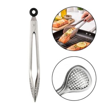 Imagem de Pegador BS40777 Churrasco Salada Inox 34CM Multiuso Prata Baker`s Secret