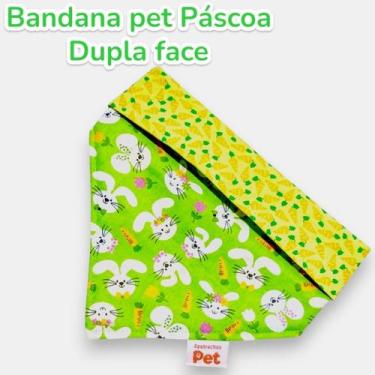 Imagem de Bandana para cachorro ou gato Dupla face - Estampa de Páscoa - Todos o