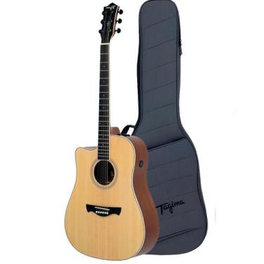 Imagem de Violão Tagima Sunset NTOP LH Natural Open Pore Eletroacústico Folk Aço