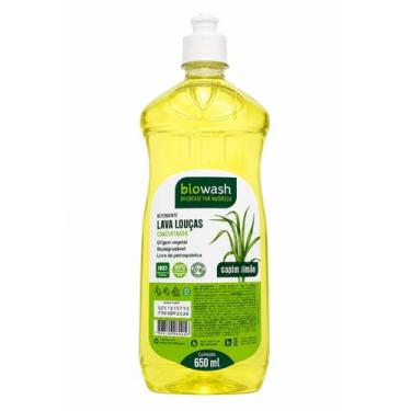 Imagem de Detergente Lava Louças Biodegradável Concentrado Capim Limão 650ml Bio