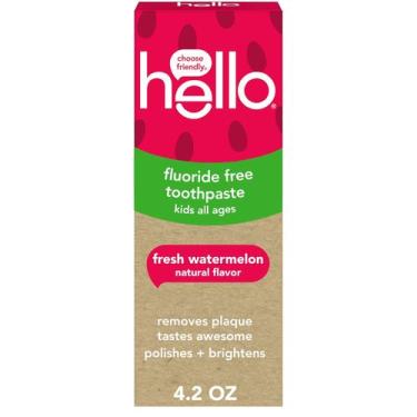 Imagem de Creme Dental hello Kids Sem Flúor Sabor Melancia 120 ml