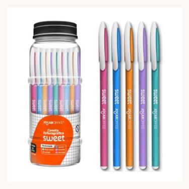 Imagem de Caneta Esferográfica Perfumada Sweet Ponta 0.7 - Pote c/ 50 unidades J