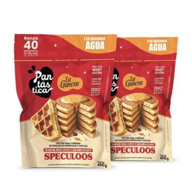 Imagem de Kit 2 unidades Mistura para Panqueca Americana Speculoos 600g com Whey